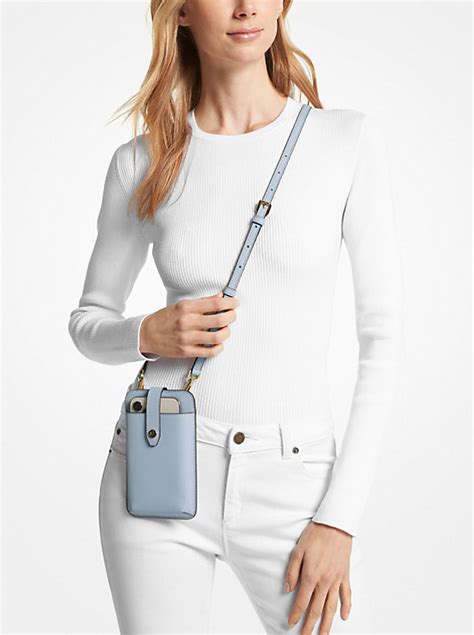 michael kors saffiano leather emmy crossbody|Michael Kors phone wallet crossbody.